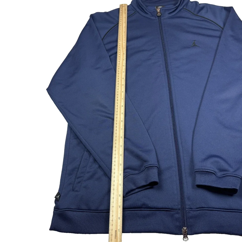 VINTAGE AIR JORDAN 2005 JUMPMAN TRACK JACKET ATHLETIC WARM UP NAVY BLUE SIZE XL